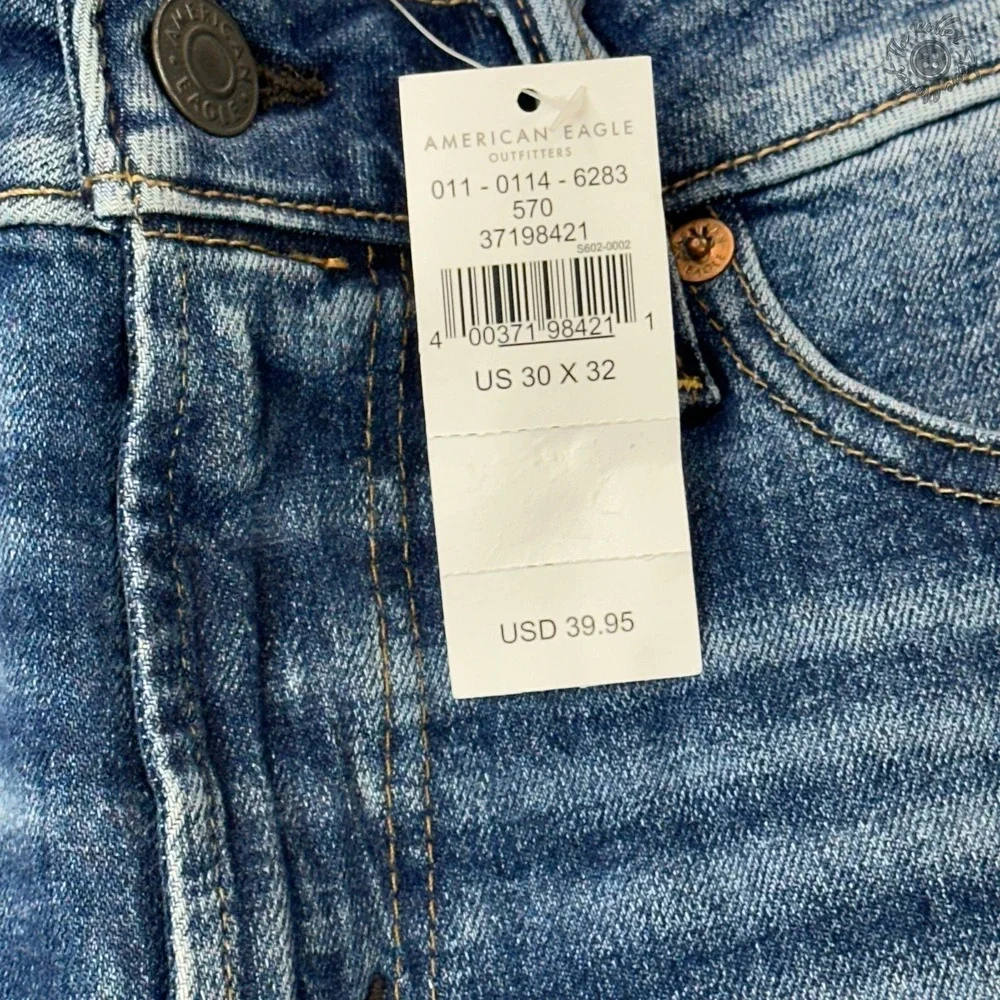 NWT American Eagle AirFlex+ Athletic Skinny Jeans Men's 30x32 Medium Wash 6283